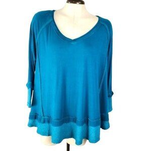 Umgee mixed media oversized tshirt new!